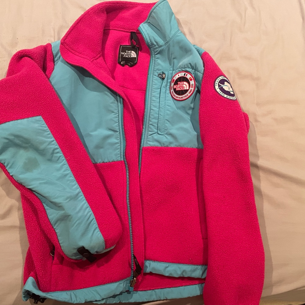 Limited Edition The North Face pink and blue Denali jacket size small